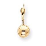 14k Polished 7mm Ball Leverback Earrings