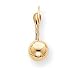 14k Polished 7mm Ball Leverback Earrings