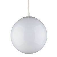 Sea Gull Lighting 6024-15 Single-Light Globe Pendant, White with Opal Glass