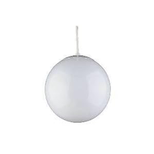 Sea Gull Lighting 6024-15 Single-Light Globe Pendant, White with Opal Glass by