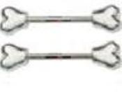 Dog Bone Nipple Bar Body Jewelry Pair