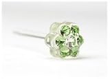 Blomdahl Medical Plastic Daisy - Peridot / Crystal, 5mm - B000MUXHGW