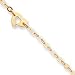 14k Heart Anklet - 10 Inch