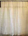 Tab Tops White Sheer Organza Tissue Curtains Drapery with Beaded Valance at Top Tab Tops White Sheer Organza Tissue Curtains Drapery with Beaded Valance at Top