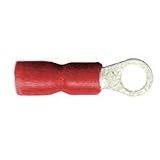 #6 Vinyl Insulated Ring Terminal 22-18 Ga 100pcs - Red