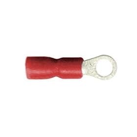 #8 Vinyl Insulated Ring Terminal 22-18 Ga 100pcs - Red