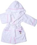 Personalised Bathrobe Pink 6-12 Months Baby Gift. Other sizes available.