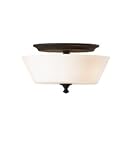 Murray Feiss FM354BK, Peyton Round Glass Flush Mount Lighting, 2 Light, 200 Total Watts, Black