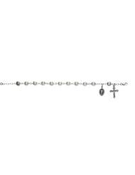 Sterling Silver Rosary Bracelet Round Fluted Rosary Bracelet