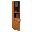 Bush Furniture Universal 3 Shelf Wood Storage Tower in Natural Cherry