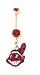 MLB Cleveland Indians officially licensed belly ring