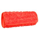Jessica McClintock Satin Ruffle Flap Handbags - Red