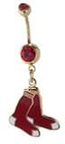 Red Sox belly button ring