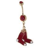 Red Sox belly button ring