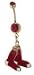 Red Sox belly button ring