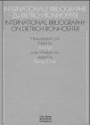 Internationale Bibliographie zu Dietrich Bonhoeffer. under Bonhoeffer, Dietrich in The Books Store