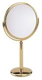 Irving Rice Polished Brass Stand Mirror