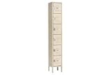 Six Tier Republic Locker 12x18x12 6 Door Assembled Tan