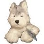 Webkinz White and Gray Husky with Trading Cards