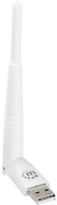 Manhattan Range+ 300N Adapter - 300 Mbps, USB Wireless Network Adapter with 2T2R MIMO, 3 dBi high-gain antenna