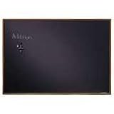 Quartet PCW304B Quartet Magnetic Chalkboard, Porcelain-On-Steel, 48 x 36, Black, Oak Frame