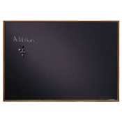 Quartet PCW304B Quartet Magnetic Chalkboard, Porcelain-On-Steel, 48 x 36, Black, Oak Frame
