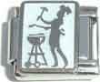 Clearly Charming Barbeque and Chef Italian Charm Bracelet Link