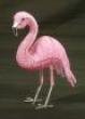 Tropical Standing Pink Flamingo Beaded Wire Sculpture