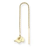 14K Cleveland Indians Baseball Cap Threader Earrings