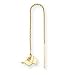 14K Cleveland Indians Baseball Cap Threader Earrings