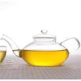 Sun's Tea 21oz Crystal Clear Borosilicate Glass Heat Resistant Easy Teapot & Infuser for loose tea or display tea