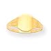 14k Filigree Oval Signet Childrens Ring - Size 3