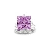 .925 Silver & Lavender CZ Square Cut Ring, Sizes 6-8