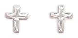 Small Polished Cross Post Earrings