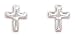 Small Polished Cross Post Earrings