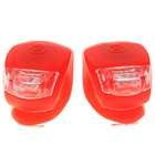 2-LED 3-Mode Fog Bicycle Light - Red (Pair/2*CR2032)