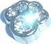 April Diamond Color Paw Print Birthstone Floating title=