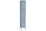 Lyon Locker Three Tier 12x15x24 3 Door Assembled Gray