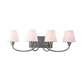 Sea Gull Lighting 44387-962 Stockholm Four-Light Vanity/Bath Fixture, Brushed Nickel with Etched Opal Glass Shades