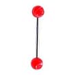 Stainless Steel with UV Red Barbell Sold as a Pair