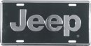 Jeep License Plate (Black with Silver Letters)