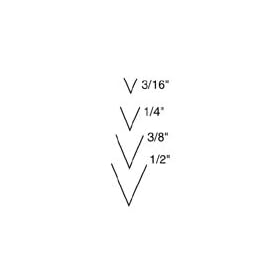 45 DEGREE 3/16" MALLET V-TOOL