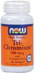 Tri-Chromium by NOW Foods - Minerals (500mcg - 90 Vegetarian Capsules)