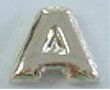 Gold Tone Letter A Floating Charm for Heart Lockets