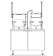 (2) Steam Kettles On Boiler Base, (1) 10 & (1) 6-Gallon, 415/3 V