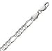14k White Gold 22 Inch X 5.0 mm Figaro Chain Necklace