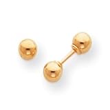 Sardelli - 14k Gold Gold Polished Reversible 4mm Ball Earrings