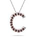 Initial Pendant - 0.30 Ct Red Diamond \'C\' Initial Pendant