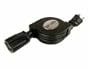 Ziplinq ZIP-PWR-EX1 Retractable AC Power Extension Cord (5 feet, Black)