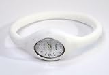 GSI Quality Waterproof Silicone Gel Sporty Wrist Band Watch - Oval Face, Digital LCD Style, For Children And Sports - White